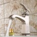 Brushed Basin Taps，Counter Basin Hot And Cold Faucet ，Bathroom Retro Quartet Taps，Single Hole Mixer Tap - B07FSLZXFL